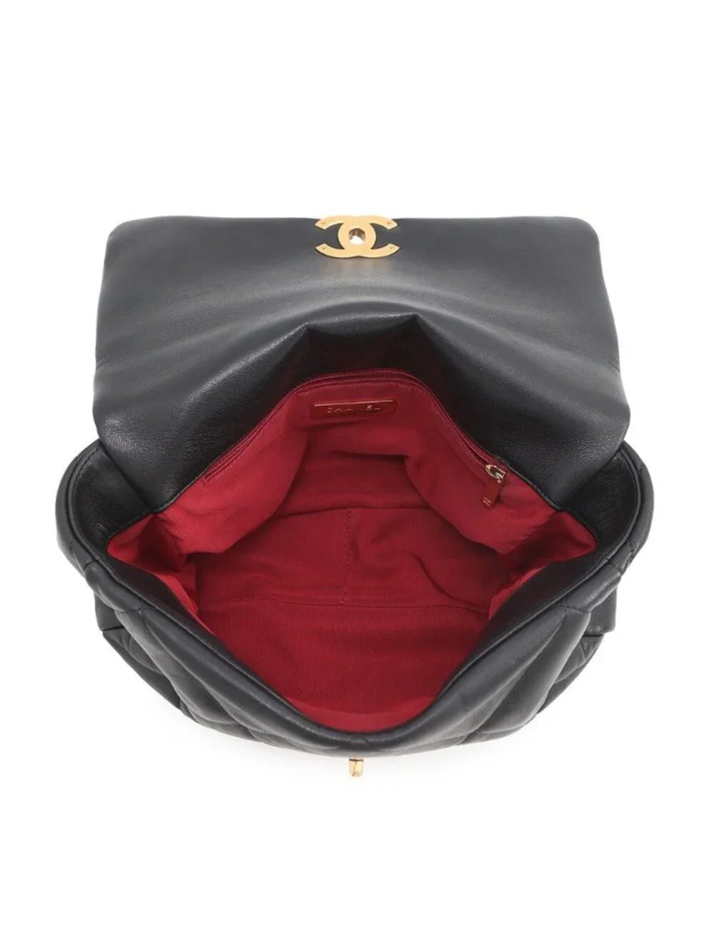Chanel Chain Shoulder Bag 19 Large Lambskin 2-Way Black